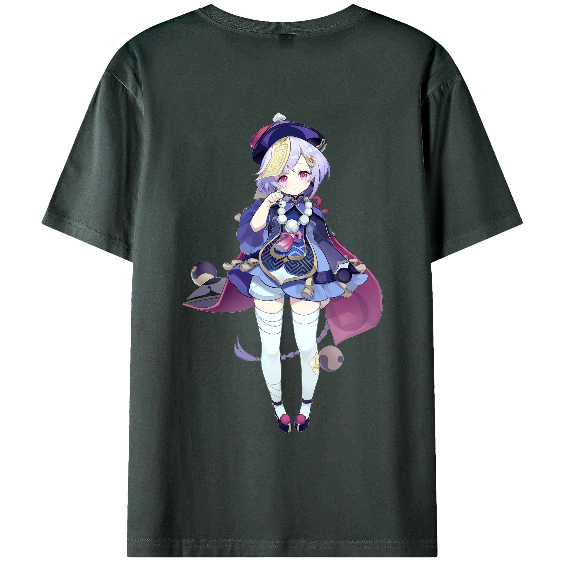 げんし神 七七 なな  genshin Nana 綿100％ メンズ半袖Tシャツ（バックプリント） 通気性